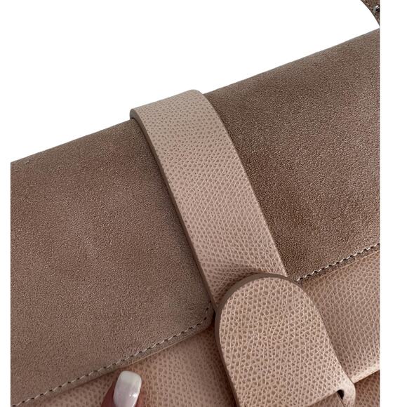 Senreve Blush Pink Leather Pebbled Crossbody Bag - Picture 7 of 14